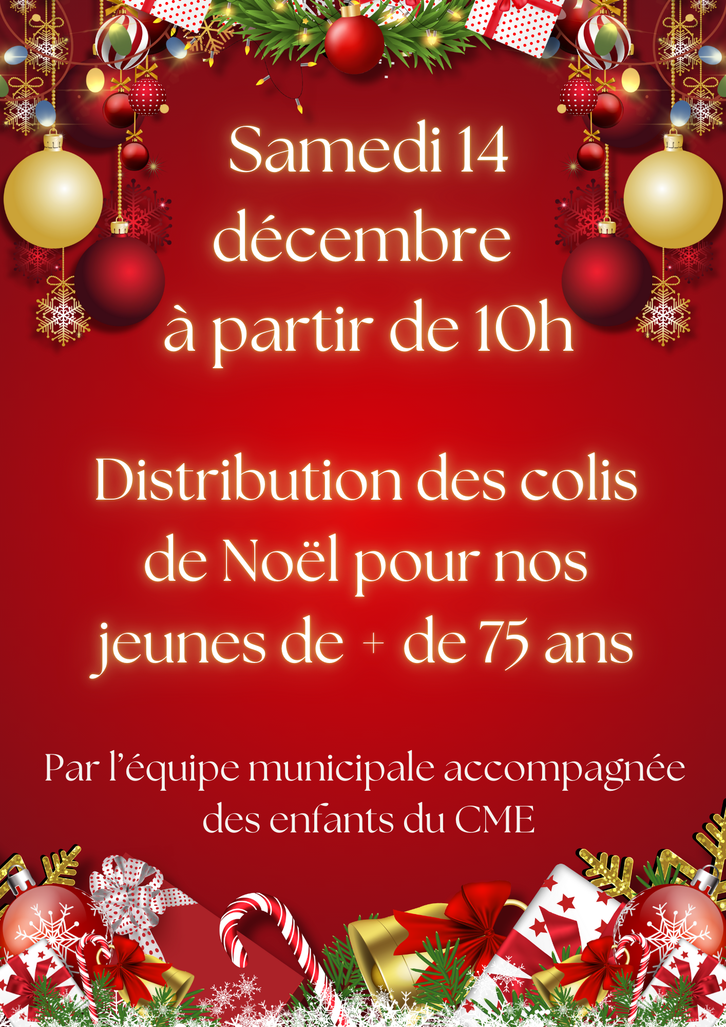 Distribution des colis de Noël