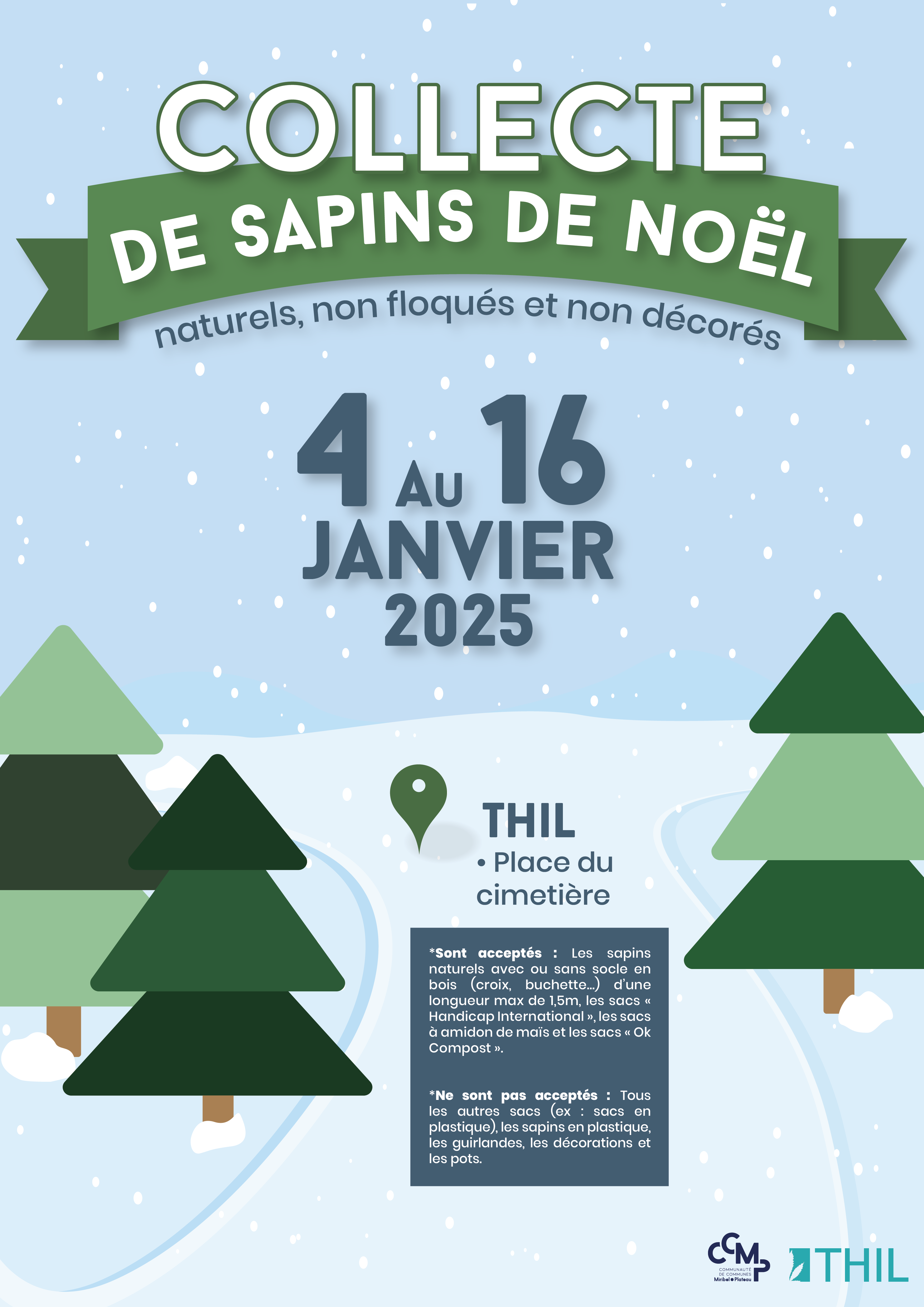 Collecte sapins de Noel 2025